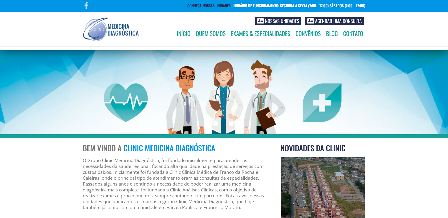 Imagem do site Clinic MD