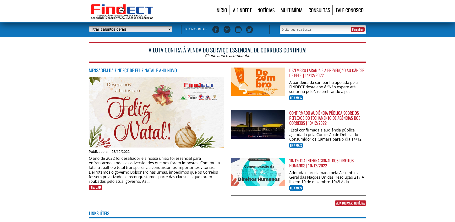 Imagem do site FINDECT