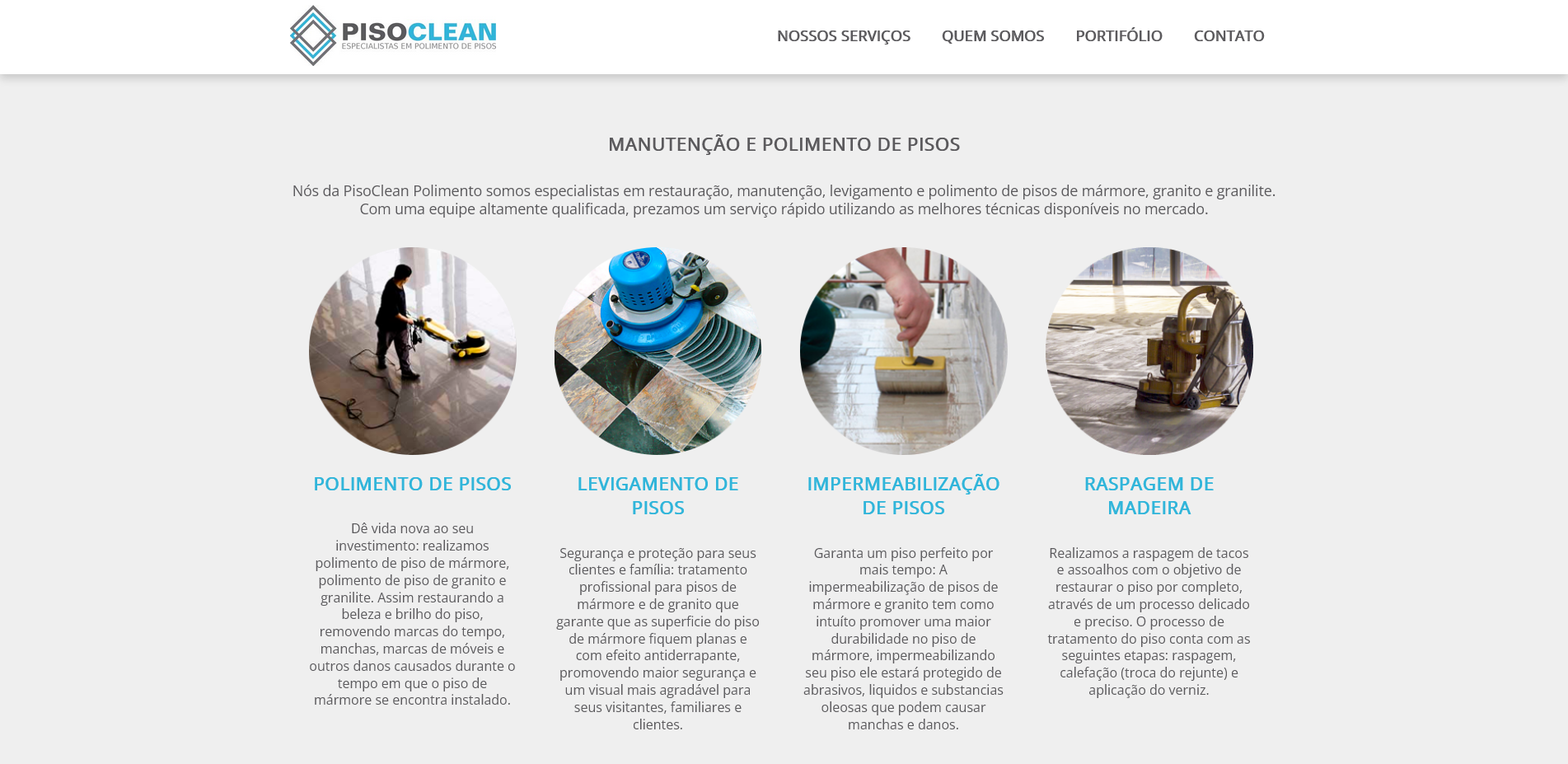 Imagem do site PisoClean